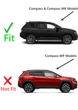 Passenger Right Side Front Door Window Door Glass Compatible with Jeep Compass 2007-2016 Models/ Compass MK 2017 Models
