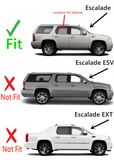 Passenger Right Side Rear Door Window Door Glass Compatible with Cadillac Escalade 2007-2014 Models