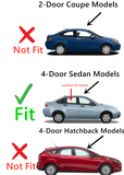 Passenger Right Side Rear Door Window Door Glass Compatible with Ford Focus 4 Door Sedan 2008-2011 Models