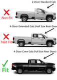 Passenger Right Side Rear Door Window Door Glass Compatible with Chevrolet Silverado 2500/3500 2020-2024 & GMC Sierra 2500/3500 2020-2023 4 Door Crew Cab Pickup (Full Size Rear Door) Models
