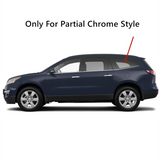 Partial Chrome Style Driver Left Side Rear Quarter Window Quarter Glass Compatible with Chevrolet Traverse 2009-2017 Models