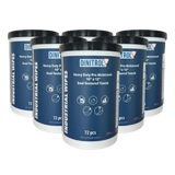 DINITROL Industrial Wipes 6/72 wipe Tubes 6-P, Heavy-Duty Pre-Moistened Cleaning Wipes, Removes Urethane, Grease, Oil, Adhesive & Tape Residue, Wet Paint and Dirt, No Water or Rinsing Required, Citrus Scent