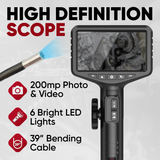 ThinkCar ES401 Endoscope - Dual-Lens Articulating Endoscope with Light, Inspection Camera with 6 Adjustable LED