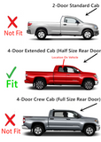 Passenger Right Side Rear Door Window Door Glass Compatible with Toyota Tundra Pickup 4 Door Extended Cab 2007-2021 Models