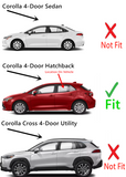 Driver Left Side Rear Door Window Door Glass Compatible with Toyota Corolla 4 Door Hatchback 2019-2024 Models