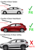 Driver Left Side Front Vent Window Vent Glass Compatible with Toyota Corolla 4 Door Hatchback 2019-2024 / Corolla 4 Door Sedan 2020-2024 Models