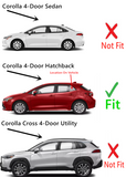 Driver Left Side Rear Vent Window Vent Glass Compatible with Toyota Corolla 4 Door Hatchback 2019-2024 Models