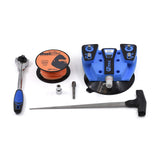 GT Tools AXIS™ Windshield Removal Tool – Dual Independent Spindle Cord-Style Glass Cut-Out Tool, Ratchet & Free-Spool Switching, Standard 5/16" Hex Drive, Manual Vacuum Base, Professional Auto Glass Removal Tool Made In The USA