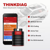 ThinkCar ThinkDiag + ThinkEasy V2 Bundle - Bluetooth OBD2 Scanner Car Code Reader with Battery Tester Clips For Vehicle Diagnostic Tool