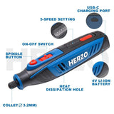 Windshield chip repair drill 4V Cordless Mini Rotary Tool Set Multifunction Engraving Pen for Grinding and Engraving - Windshield chip repair drill