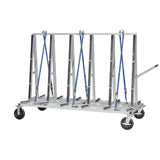 Groves HDSC48 54" L x 38" W x 62" H Heavy Duty Shop Cart, rack, Rubber mounted