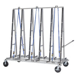 Groves HDSC48 54" L x 38" W x 62" H Heavy Duty Shop Cart, rack, Rubber mounted
