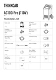 Thinkcar AC100 Pro V2.0 A/C Service Machine - R134a & R1234yf Recovery, Recycling & Recharge Station, 110V