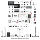 Autel MA600 All Systems ADAS Calibration Package | Complete LDW, ACC, BSM, AVM, RCW, Night Vision & LiDAR Calibration System | Mobile ADAS Frame (No Tablet)