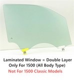 OEM Laminated Passenger Right Side Front Door Window Door Glass Compatible with Ram 1500 Pickup 2019-2024 Models (Not For 1500Classic)