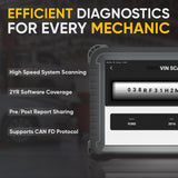 ThinkCar Platinum S10 CAN FD - 10" Comprehensive Vehicle Diagnostic Scanner OBD2 Car Code Reader Tool with 41 Reset Functions