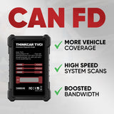 ThinkCar Platinum S10 CAN FD - 10" Comprehensive Vehicle Diagnostic Scanner OBD2 Car Code Reader Tool with 41 Reset Functions