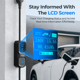 TOPDON PulseQ AC Portable: Mobile EV charger with plug-and-charge or scheduled modes, real-time LCD, adjustable current, IP65/NEMA4 durable, multi-safety protection, 3.8–7.7kW output, portable and easy to use.
