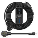 TOPDON PulseQ AC Portable: Mobile EV charger with plug-and-charge or scheduled modes, real-time LCD, adjustable current, IP65/NEMA4 durable, multi-safety protection, 3.8–7.7kW output, portable and easy to use.