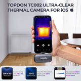 TC002 iOS Thermal Camera for iPhone/iPad – 256x192 IR, -4°F to 1022°F, 0.1°C Accuracy, High Sensitivity, Portable & Rugged for Home, Automotive, HVAC, and Industrial Use
