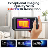 TOPDON TC003 Thermal Camera – High-Resolution 256x192 IR Imaging, 40mk Sensitivity, 5" Touchscreen, Dual Visible/IR Camera, Waveform Graphing, OTG Support, HVAC, Automotive & Industrial Use