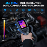 TC005 Handheld Thermal Camera | 256×192 IR Sensor | −20°C to 550°C (−4°F to 1022°F) | 12-Hour Runtime | 56° FOV, 4 Imaging Modes, Pseudo-Color, 2MP Visible Camera, Picture-in-Picture, PC Projection | IP54 Rugged Design