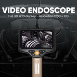 Thinkcar TES205 Professional Video Endoscope - 5.5mm HD Inspection Camera with 5" Display & 6 LED Lights