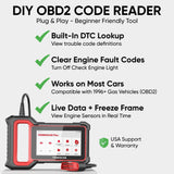 Thinkcar THINKSCAN PLUS S7 5-Inch OBD2 Scanner ABS/SRS/Engine/Transmission/BCM/AC/IC Reset Code Readers & Scan Tools