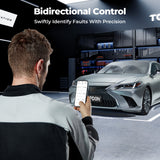 TopScan OBD2 Scanner – Pocket-sized, smartphone-compatible tool for 60+ car brands. Read/clear codes, AutoVIN, bidirectional tests, I/M readiness, DTC guide; Lite for DIY, Pro for advanced resets.