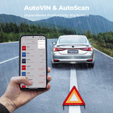 TopScan OBD2 Scanner – Pocket-sized, smartphone-compatible tool for 60+ car brands. Read/clear codes, AutoVIN, bidirectional tests, I/M readiness, DTC guide; Lite for DIY, Pro for advanced resets.