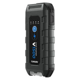 TOPDON V1500: Portable 1500A jump starter for 12V batteries up to 6.5L gas/4L diesel, doubles as a power bank, features 300-lumen LED, BOOST function, and 6 safety protections.