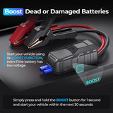 V2200Plus 2-in-1 Jump Pack & Battery Tester – 2200A, 35 Jumps, Bluetooth Battery Reports, LED Light, Boost Function & Charges Devices on the Go