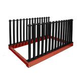 Windshield Rack 14-Slot Heavy Duty WR-14 – Powder Coated Steel, Holds Up to 14 Windshields, High-Density Foam & Rubber Padding, Solid Rubber Locks, Mountable to Vans & Trucks, 48” x 30” x 24”, 90mm Base Height, 52cm Masts Height