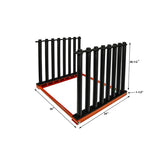 Windshield Rack 7-Slot Heavy Duty Low-Base WR-7 – Powder Coated Steel, 4cm Base, Holds Up to 7 Windshields, Rubber Locks, High-Density Foam Padding, Mountable to Vans and Trucks, Durable & Stable