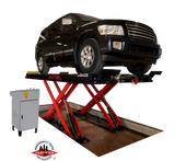 Autel Alignment 12K Scissor Lift 12,000 lb Hydraulic Alignment Lift with Dual Jacking Beams, ALI Certification, LED Lighting & Air Tire Inflation System