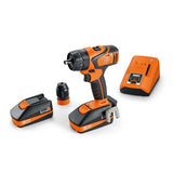 FEIN 71132362090 ASB 18 QC 2 Speed Cordless Hammer Drill Driver Kit with Lithium Ion Batteries Rapid Charger and QuickIN Drill Chuck for Professional Use