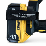 GRB003 Glass Rebel Battery Strap for DeWalt 20V MAX Batteries, Secure Retention Strap for Auto Glass Tools, Lightweight Battery Holder & Power Tool Accessory