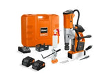 71700563090 FEIN Cordless Magnetic Base Drill 18V 1-3/8 Inch Capacity Kit with Li-Ion Batteries, Rapid Charger, Portable Metal Core Drill