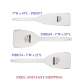 PIRANHA-3PC Equalizer Windshield Urethane Removal Blade Set – 10", 12", 14" Serrated HydroBlade™ Technology – Stainless Steel Autoglass Cutting Blades for Equalizer Tools – Made in USA