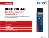 DINITROL 447 Black Stone Chip Protection Spray – 500ml Rust Proofing Underbody & Chassis Coating | Anti-Corrosion, Durable Car Body Protection Can